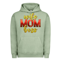 Pigment Oil Green wife mom boss Urban Hoodie - texasbilliewilder