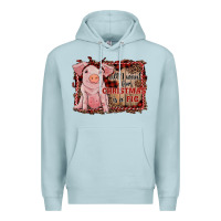 Blue Mist all i want for christmas is a pig sitting pig Premium Hoodie - RanaPortraitStore