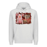 Dove Grey all i want for christmas is a pig sitting pig Premium Hoodie - RanaPortraitStore