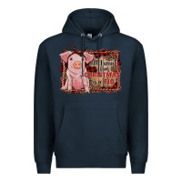 Navy all i want for christmas is a pig sitting pig Premium Hoodie - RanaPortraitStore