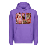 Purple all i want for christmas is a pig sitting pig Premium Hoodie - RanaPortraitStore