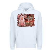 White all i want for christmas is a pig sitting pig Premium Hoodie - RanaPortraitStore