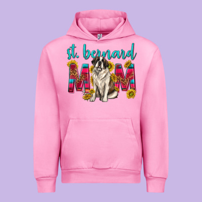 Western St Bernard Mom Urban Hoodie Designed By Texasbilliewilder