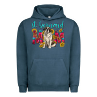 Pigment Midnight Navy western st bernard mom Urban Hoodie - texasbilliewilder