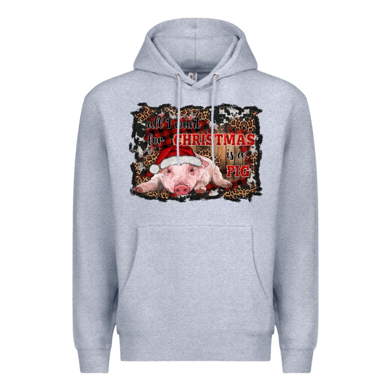 All I Want For Christmas Is A Pig Baby Premium Hoodie by RanaPortraitStore | Teevron