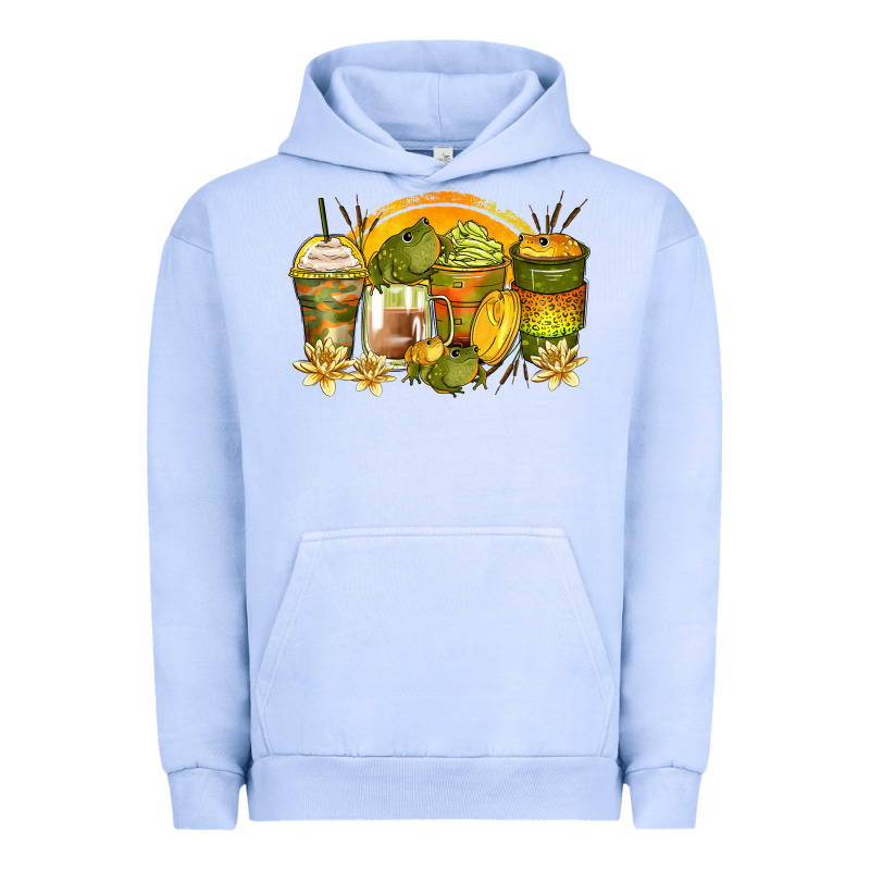 Frog Coffee Cups Urban Hoodie by Zillion Design Studio | Teevron