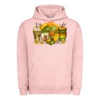 Pigment Salmon frog coffee cups Urban Hoodie - Zillion Design Studio