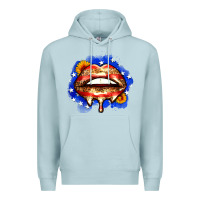 Blue Mist leopard american flag lips Premium Hoodie - Zillion Design Studio
