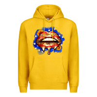 Lemon leopard american flag lips Premium Hoodie - Zillion Design Studio