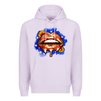 Lilac leopard american flag lips Premium Hoodie - Zillion Design Studio