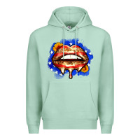 Seafoam leopard american flag lips Premium Hoodie - Zillion Design Studio