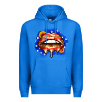 True Royal leopard american flag lips Premium Hoodie - Zillion Design Studio