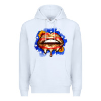 White leopard american flag lips Premium Hoodie - Zillion Design Studio