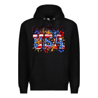 Black god bless the usa Premium Hoodie - Zillion Design Studio