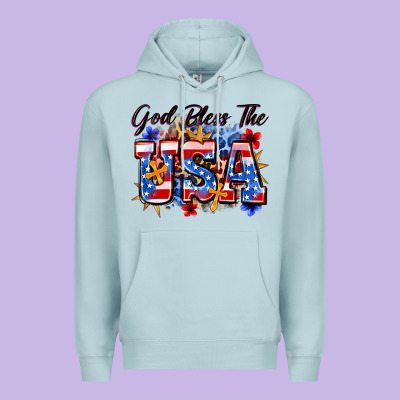 God Bless The Usa Premium Hoodie Designed By Zillion Design Studio