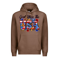 Chestnut god bless the usa Premium Hoodie - Zillion Design Studio