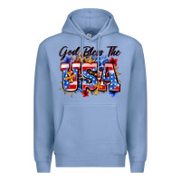 Colony Blue god bless the usa Premium Hoodie - Zillion Design Studio