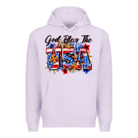 Lilac god bless the usa Premium Hoodie - Zillion Design Studio