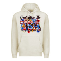 Oatmeal Heather god bless the usa Premium Hoodie - Zillion Design Studio
