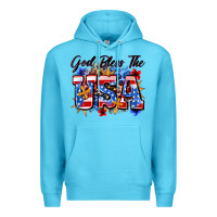 Ocean Blue god bless the usa Premium Hoodie - Zillion Design Studio