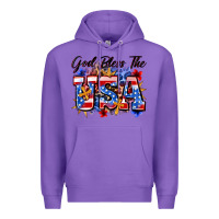 Purple god bless the usa Premium Hoodie - Zillion Design Studio