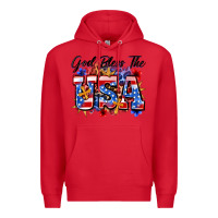 Red god bless the usa Premium Hoodie - Zillion Design Studio