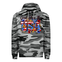 Slate Camo god bless the usa Premium Hoodie - Zillion Design Studio