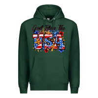 Sports Green god bless the usa Premium Hoodie - Zillion Design Studio
