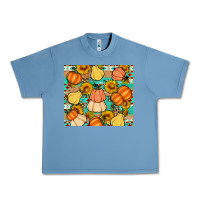 Pebble Blue pumpkin sunflowers leaves Urban Heavy Tee - Artiststas