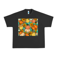 Pigment Black pumpkin sunflowers leaves Urban Heavy Tee - Artiststas