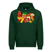 Forest Green crawfish coffee cups Urban Hoodie - Zillion Design Studio
