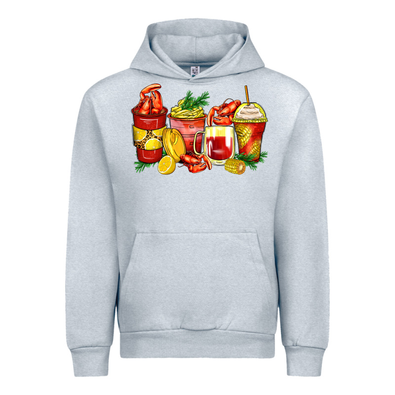Crawfish Coffee Cups Urban Hoodie by Zillion Design Studio | Teevron