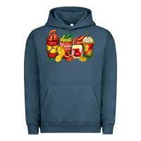 Pigment Midnight Navy crawfish coffee cups Urban Hoodie - Zillion Design Studio