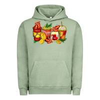 Pigment Oil Green crawfish coffee cups Urban Hoodie - Zillion Design Studio
