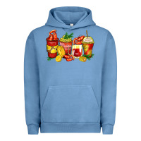 Pigment Pebble Blue crawfish coffee cups Urban Hoodie - Zillion Design Studio