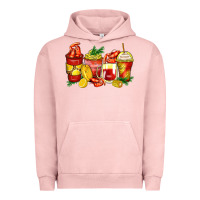 Pigment Salmon crawfish coffee cups Urban Hoodie - Zillion Design Studio