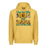 Antique Gold i have two titles mom and nana and i rock them bot Premium Hoodie - texasbilliewilder
