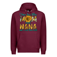 Burgundy i have two titles mom and nana and i rock them bot Premium Hoodie - texasbilliewilder