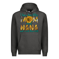Charcoal Heather i have two titles mom and nana and i rock them bot Premium Hoodie - texasbilliewilder