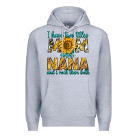 Heather Grey i have two titles mom and nana and i rock them bot Premium Hoodie - texasbilliewilder