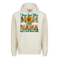 Oatmeal Heather i have two titles mom and nana and i rock them bot Premium Hoodie - texasbilliewilder