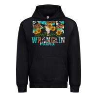 Black wranglin mama Urban Hoodie - texasbilliewilder