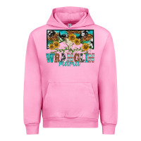 Fuchsia Pink wranglin mama Urban Hoodie - texasbilliewilder