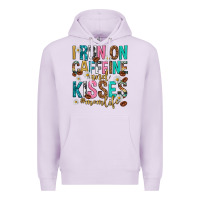 Lilac i run on caffeine and kisses mothers day Premium Hoodie - texasbilliewilder