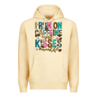 Pina Colada i run on caffeine and kisses mothers day Premium Hoodie - texasbilliewilder