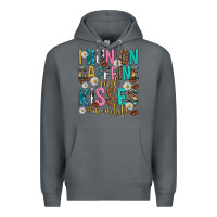 Rock i run on caffeine and kisses mothers day Premium Hoodie - texasbilliewilder
