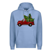 Colony Blue christmas trees with truck Premium Hoodie - RanaPortraitStore