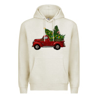 Oatmeal Heather christmas trees with truck Premium Hoodie - RanaPortraitStore