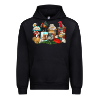 Black rooster coffee cups Urban Hoodie - Zillion Design Studio