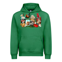Emerald rooster coffee cups Urban Hoodie - Zillion Design Studio